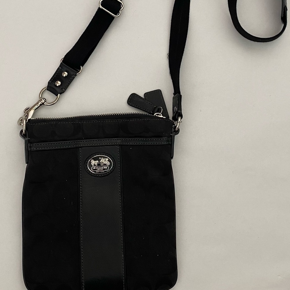 Coach Black Minimalist Crossbody Bag with Adjustable Strap